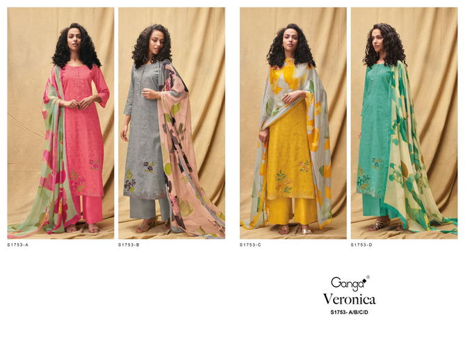 Ganga Veronica S1753 Cotton Printed Suits Catalog